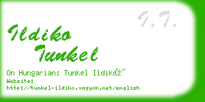 ildiko tunkel business card